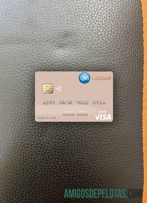 Cartão de débito Visa do Banco Islâmico do Catar Photolook Front baixar para verificação